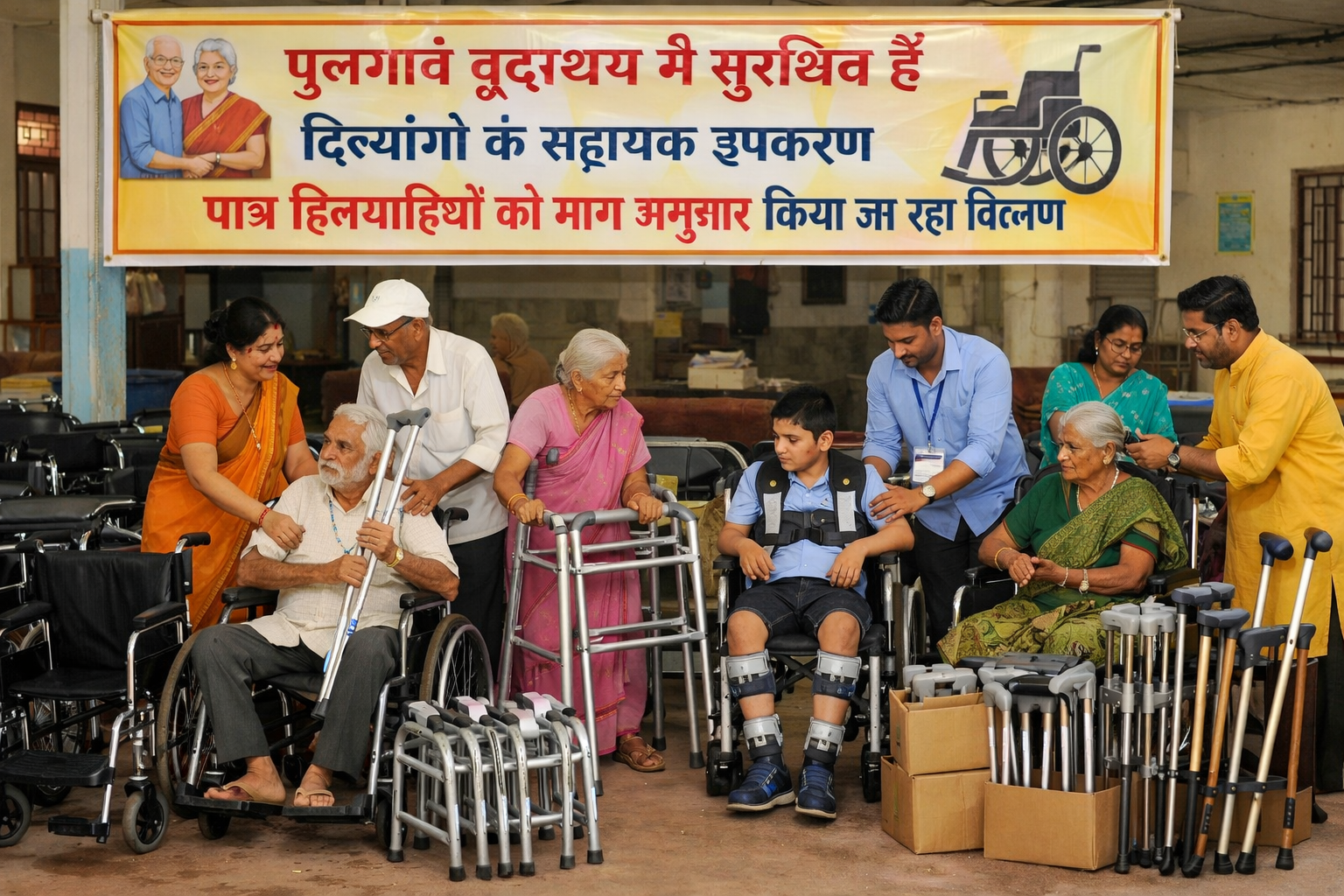 पुलगांव वृद्धाश्रम में सुरक्षित हैं दिव्यांगों के सहायक उपकरण, पात्र हितग्राहियों को मांग अनुसार किया जा रहा वितरण