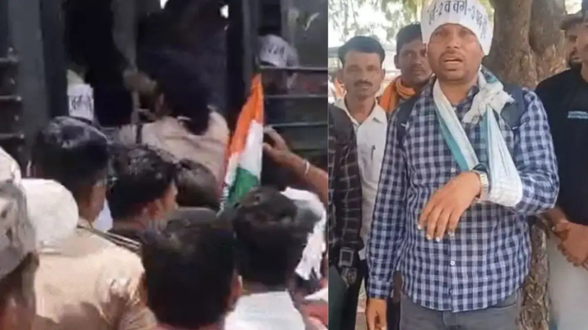 भोपाल में शिक्षक भर्ती को लेकर प्रदर्शन: CM हाउस जा रहे अभ्यर्थियों को पुलिस ने खदेड़ा, एक घायल