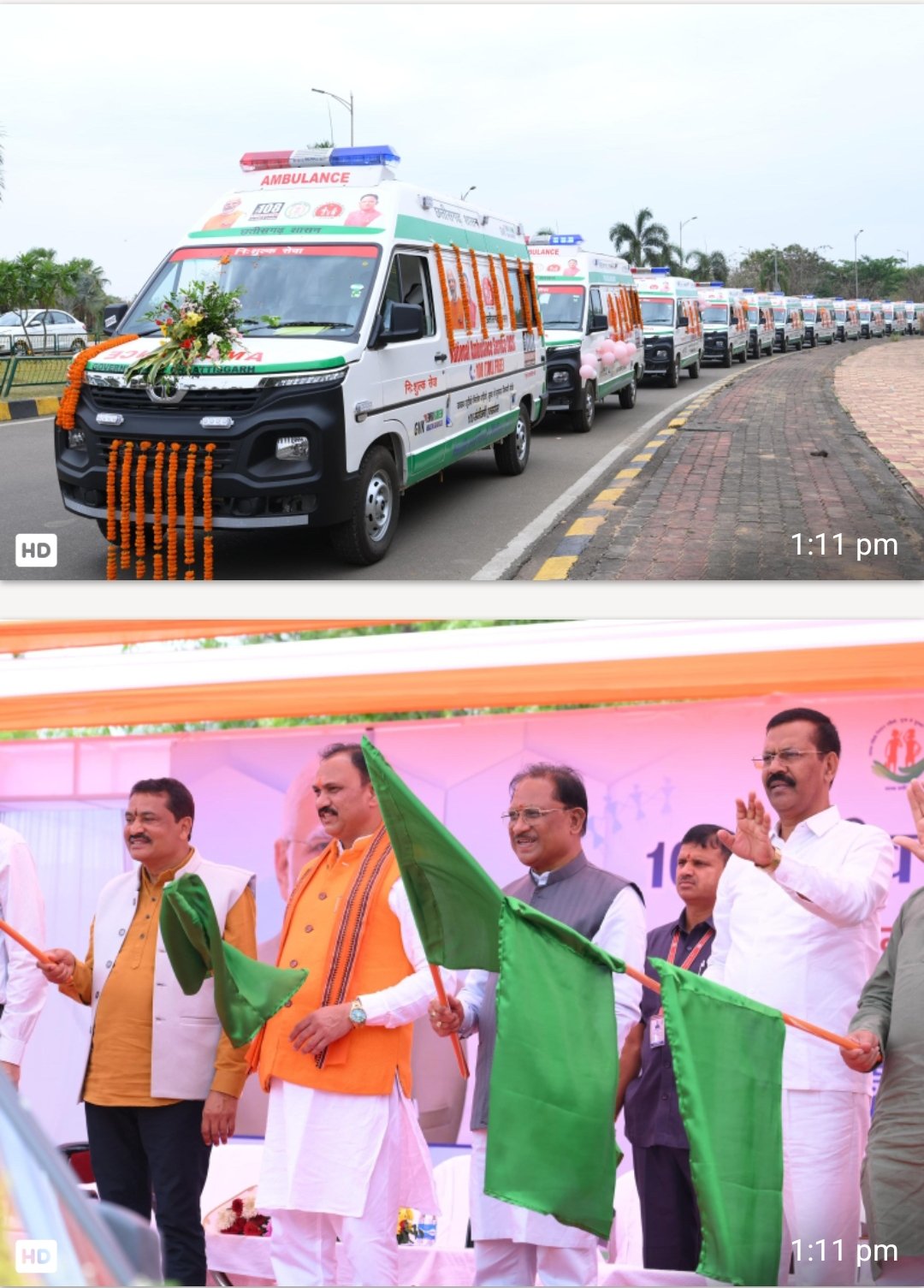 Chhattisgarh Strengthens its Emergency Lifeline: Chief Minister Shri Vishnu Deo Sai flags off 370 Ambulances across all districts