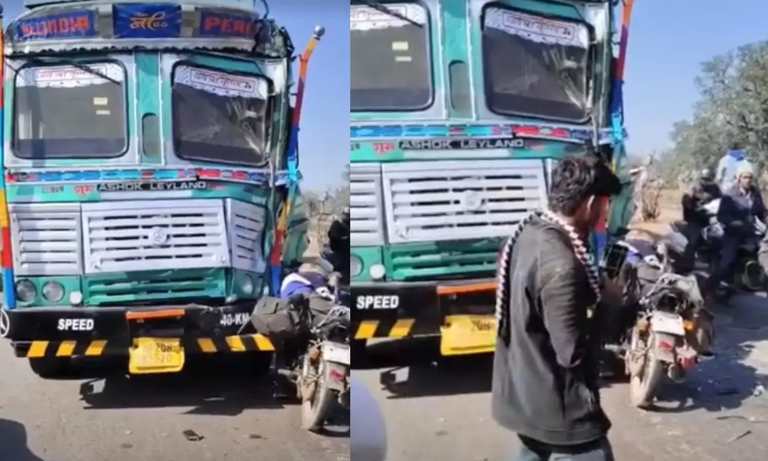 मऊगंज में सड़क हादसा: तेज रफ्तार ट्रक ने बाइक सवार को कुचला, युवक की मौके पर मौत